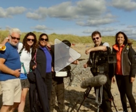 Julia Bradbury and The Outdoor Guide filming on Anglesey