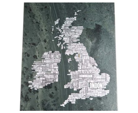 A highly-unusual slate map of Great Britain. This is a popular product in our shop – see if you can spot your city and identify where Honister is. If you’d like to see a bigger photo we can send you one, just get in touch and we’ll email you one over. We’re working on new images of our products all the time.