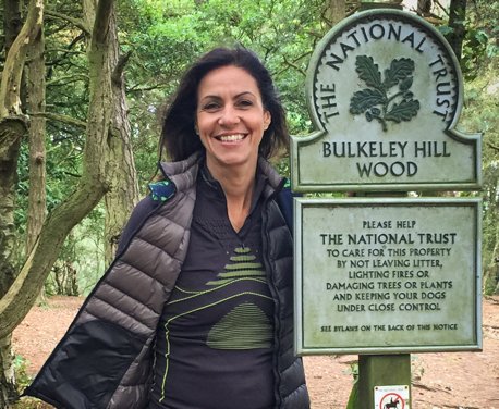 Julia Bradbury walking part of the Sandstone Trail in Cheshire. Watch on ** ITV at 8pm tonight ** it's the perfect lockdown escapism ...