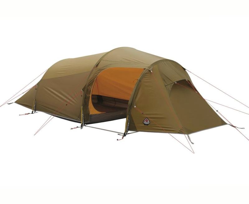 The two-person Osprey 2EX is a spacious, fast-pitching and comfortable tunnel tent that uses DAC aluminium alloy poles and our HydroTex® AWT siliconised polyester to provide a high tear strength with excellent UV-resistance and all-weather tension for enhanced stability.
The rapid Clamcleat® guyline and pegging point adjustment ensures quick pitching. The main door leads to a generous porch space and the large O-shaped door to the inner.
