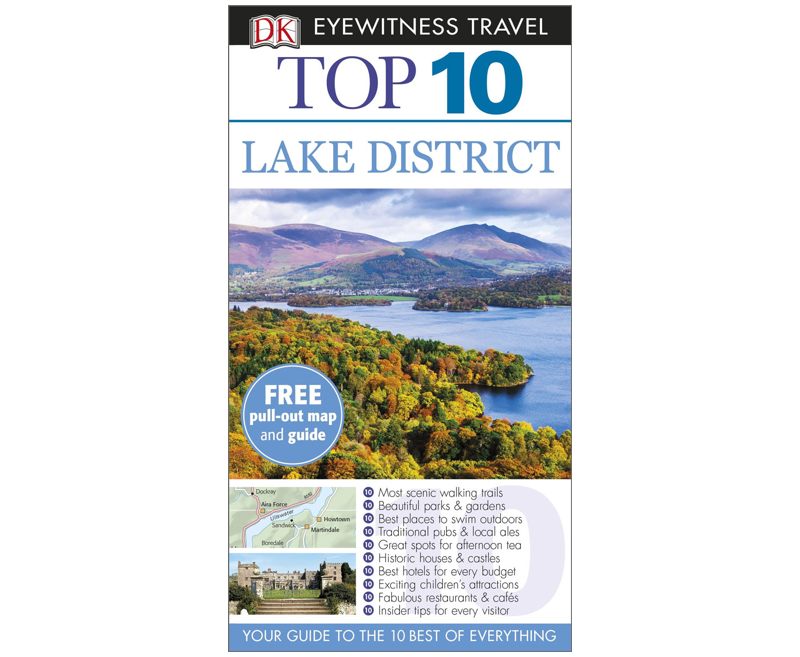 Lake District Eyewitness Top 10, Helena Smith
Lake District in the Eyewitness Top 10 series from Dorling Kindersley is a condensed format guide book featuring dozens of illustrated, top ten lists for the traveller regardless of their disposable budget. To save you time and money a Top 10 Things to Avoid is also included.

Top 10 lists are given for things to see and do both in and around town, as well as the top ten features of particular locations or events. Practicalities are not forgotten as Top 10s are also provided for topics such as planning your trip, getting around and shopping.