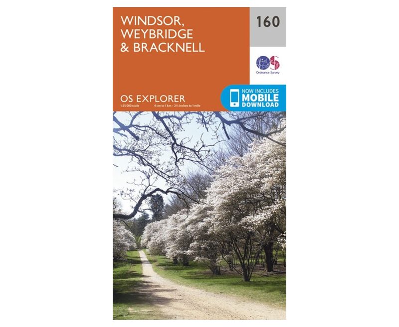 Windsor, Weybridge and Bracknell OS Explorer Map 160, Ordnance Survey 
Windsor, Weybridge and Bracknell area on a detailed topographic and GPS compatible map No. 160, paper version, from the Ordnance Survey’s 1:25,000 Explorer series ...