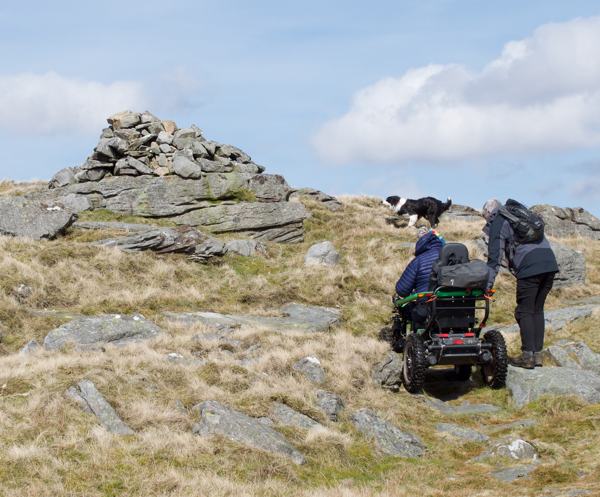 An challenging 4x4 all- terrain wheelchair accessible walk to summit of Great Shunner Fell.